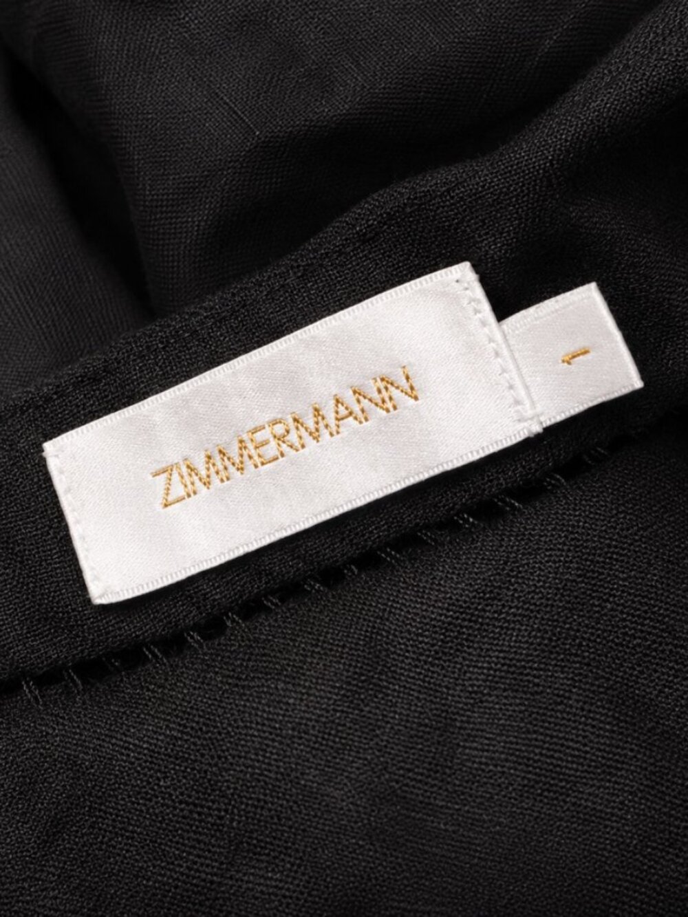 Zimmermann Black Halter Linen & Silk Cutout Handkerchief Midi Dress US 6 - Picture 8 of 10